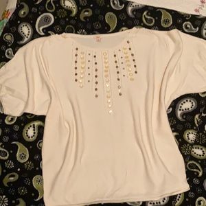 Reba size M cold shoulder bead top